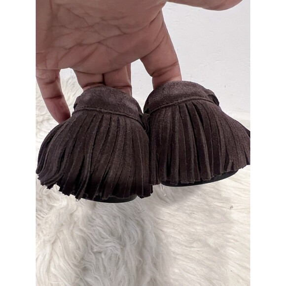 ZARA Woman NWT SS25 Brown Suede Fringe Loafers Shoes Size US 6 EU 36 3507/510 - Picture 13 of 15